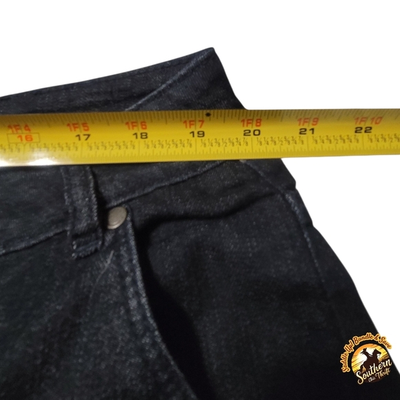 AVENUE DENIM - 18A Blue / Black Straight Jeans Classic Style - Picture 10 of 12